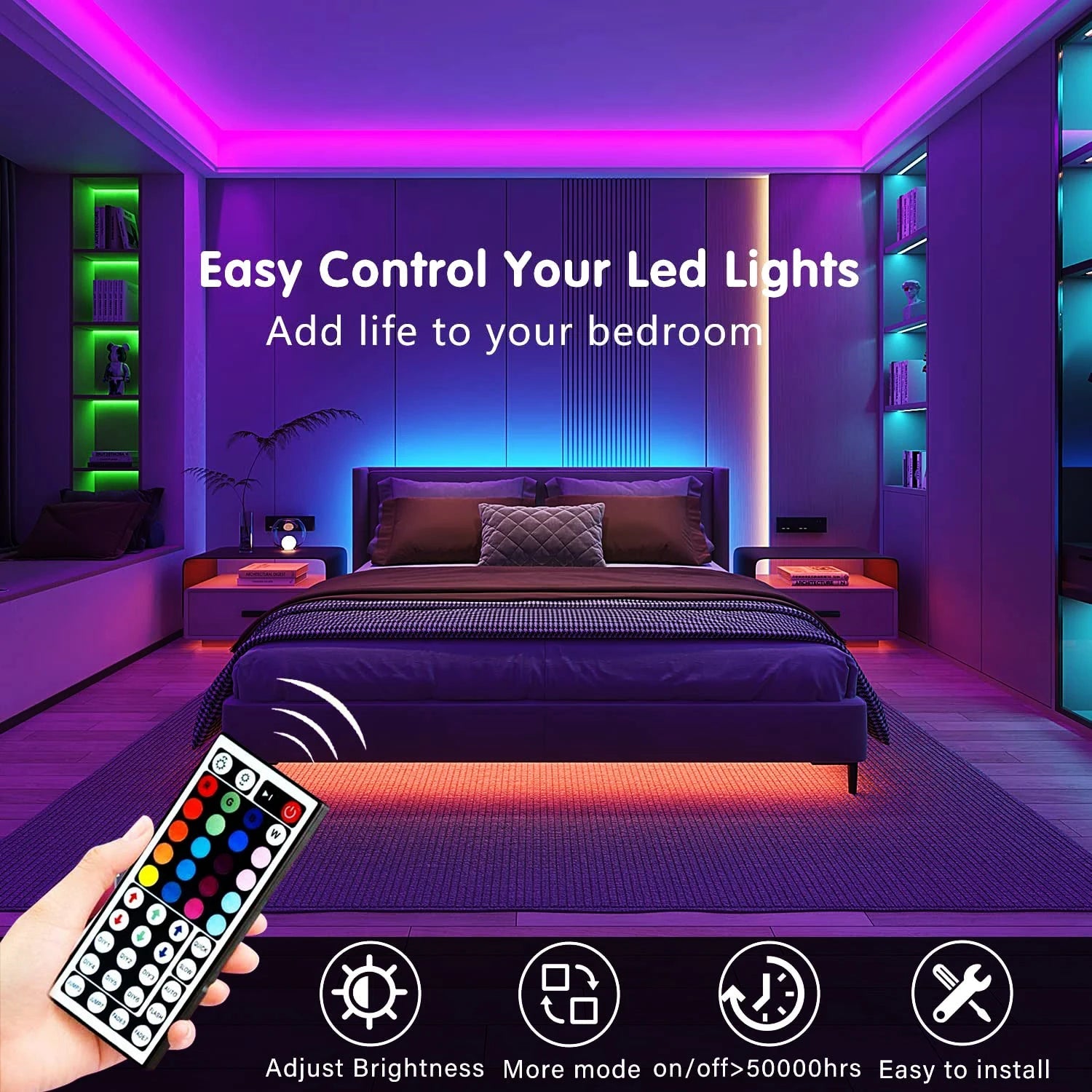 RGB Led Strip Lights with Remote Control Luces Led Room Light USB Flexible Ribbon for Room Decoration TV Backlight Diode Tape - Cozy & Co. Market