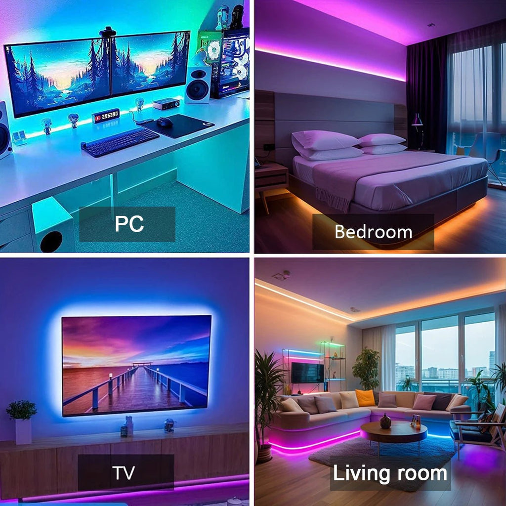 RGB Led Strip Lights with Remote Control Luces Led Room Light USB Flexible Ribbon for Room Decoration TV Backlight Diode Tape - Cozy & Co. Market
