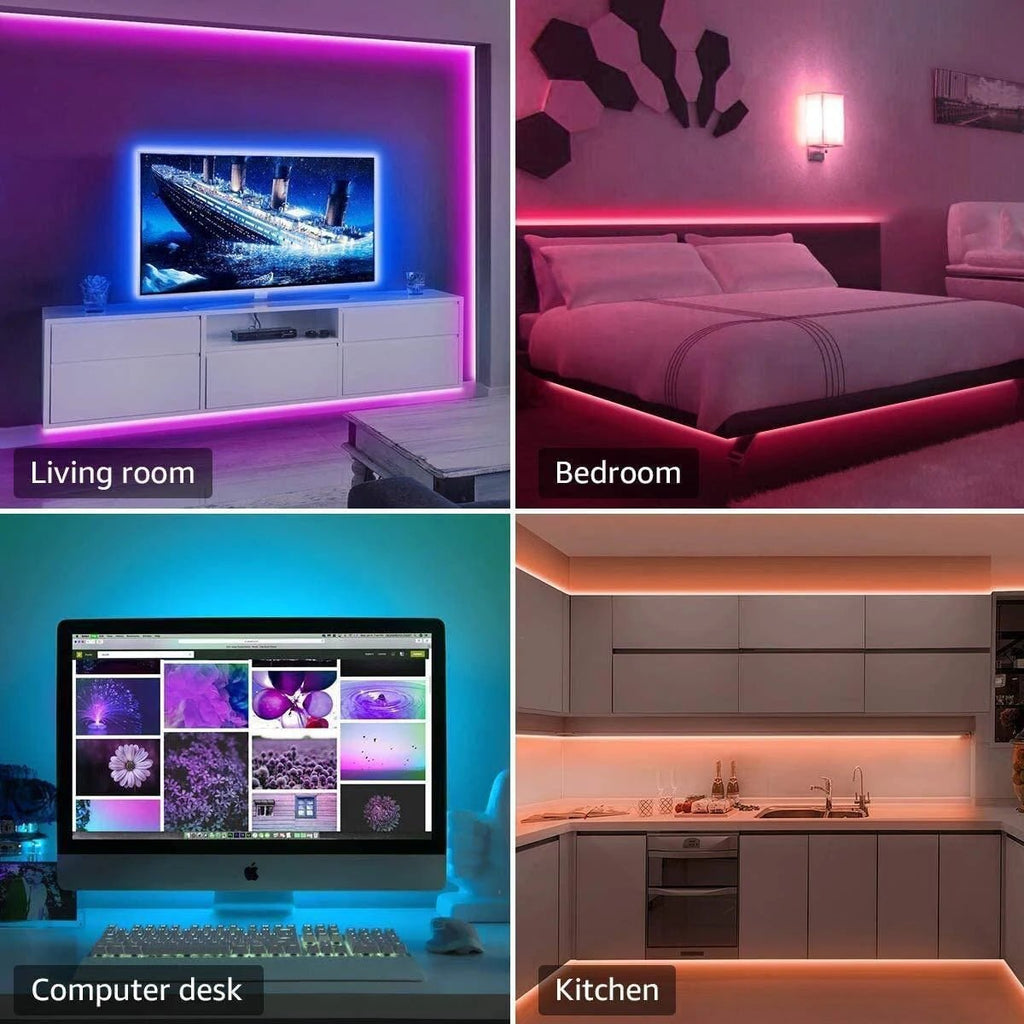 RGB Led Strip Lights with Remote Control Luces Led Room Light USB Flexible Ribbon for Room Decoration TV Backlight Diode Tape - Cozy & Co. Market