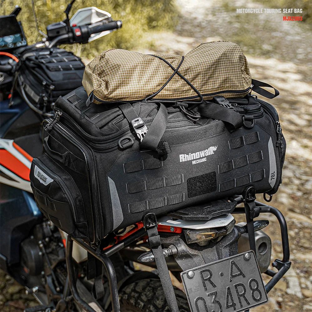 Rhinowalk Mechanic 50-70l Motorcycle Tail Seat Bag Pack Adventure Large Rear Luggages for ADV Long Distance Touring Saddlebag - Cozy & Co. Market