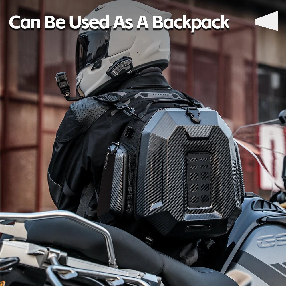 Rhinowalk Waterproof 23L-35L Motorcycle Tail Bag Hard Shell Expandable Rear Seat Bags for Motorbike Adventure - Cozy & Co. Market