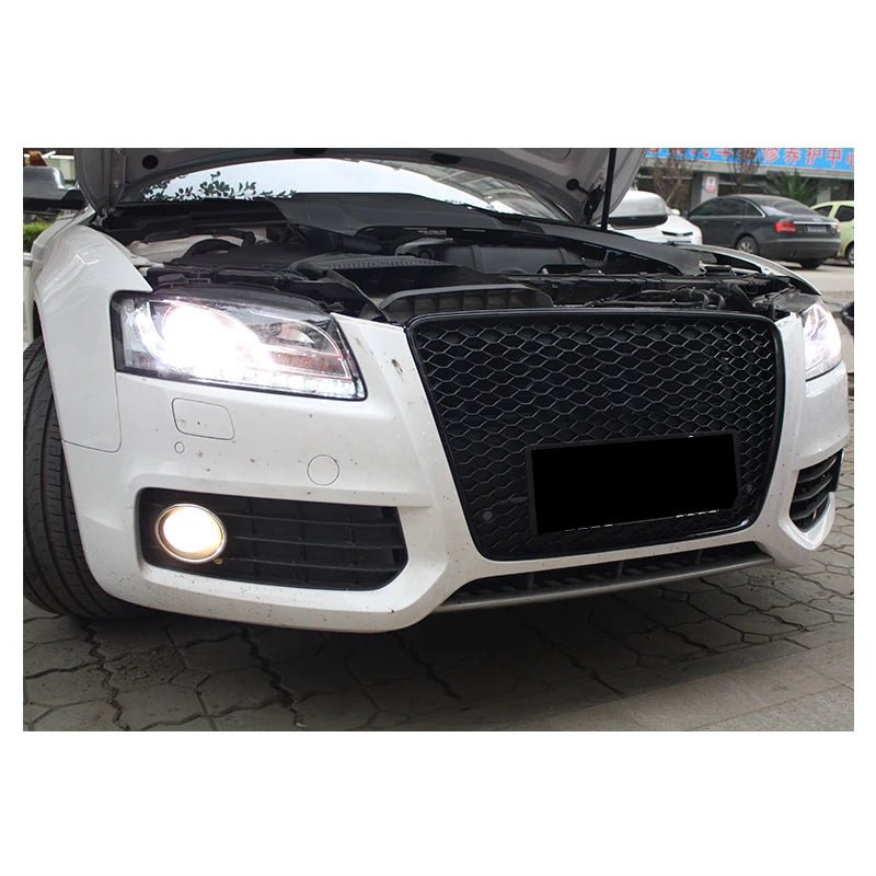 RS5 Style Front Sport Hex Mesh Honeycomb Hood Grill A5 S5 Gloss Black Grill for Audi A5 S5 B8 2008 2009 2010 2011 2012 - Cozy & Co. Market