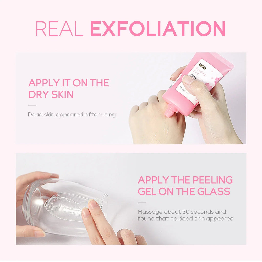 Sakura Face Deep Cleaning Exfoliating Gel Skin Care Whitening Moisturizer Repair Facial Scrub Skin Care 60g - Cozy & Co. Market