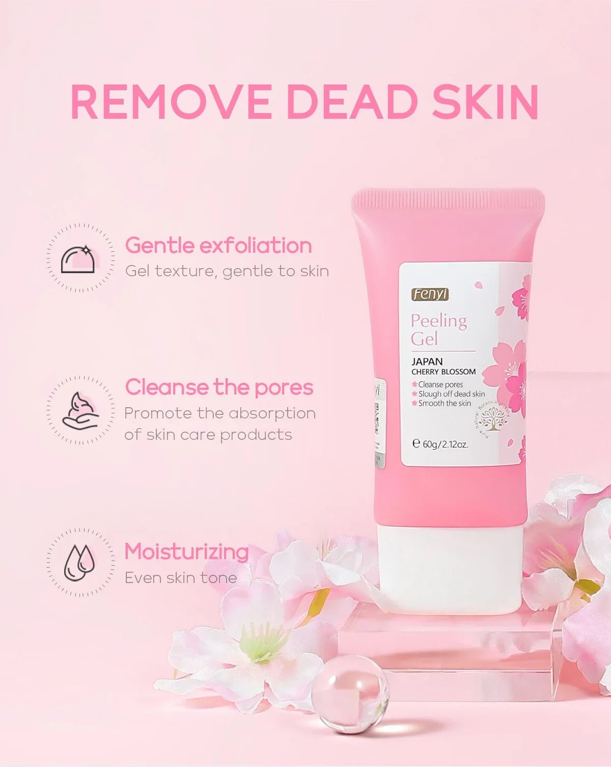Sakura Face Deep Cleaning Exfoliating Gel Skin Care Whitening Moisturizer Repair Facial Scrub Skin Care 60g - Cozy & Co. Market