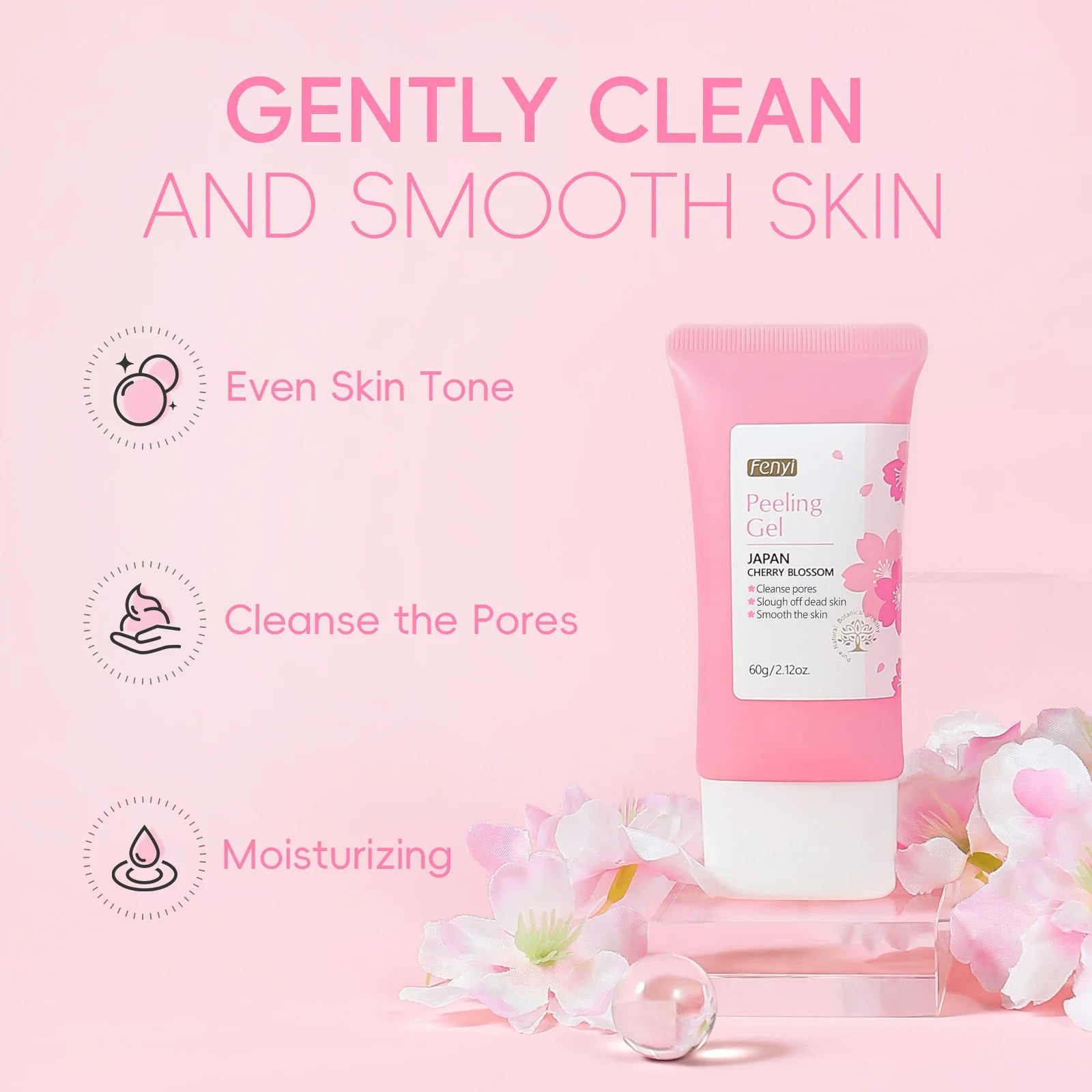 Sakura Face Deep Cleaning Exfoliating Gel Skin Care Whitening Moisturizer Repair Facial Scrub Skin Care 60g - Cozy & Co. Market