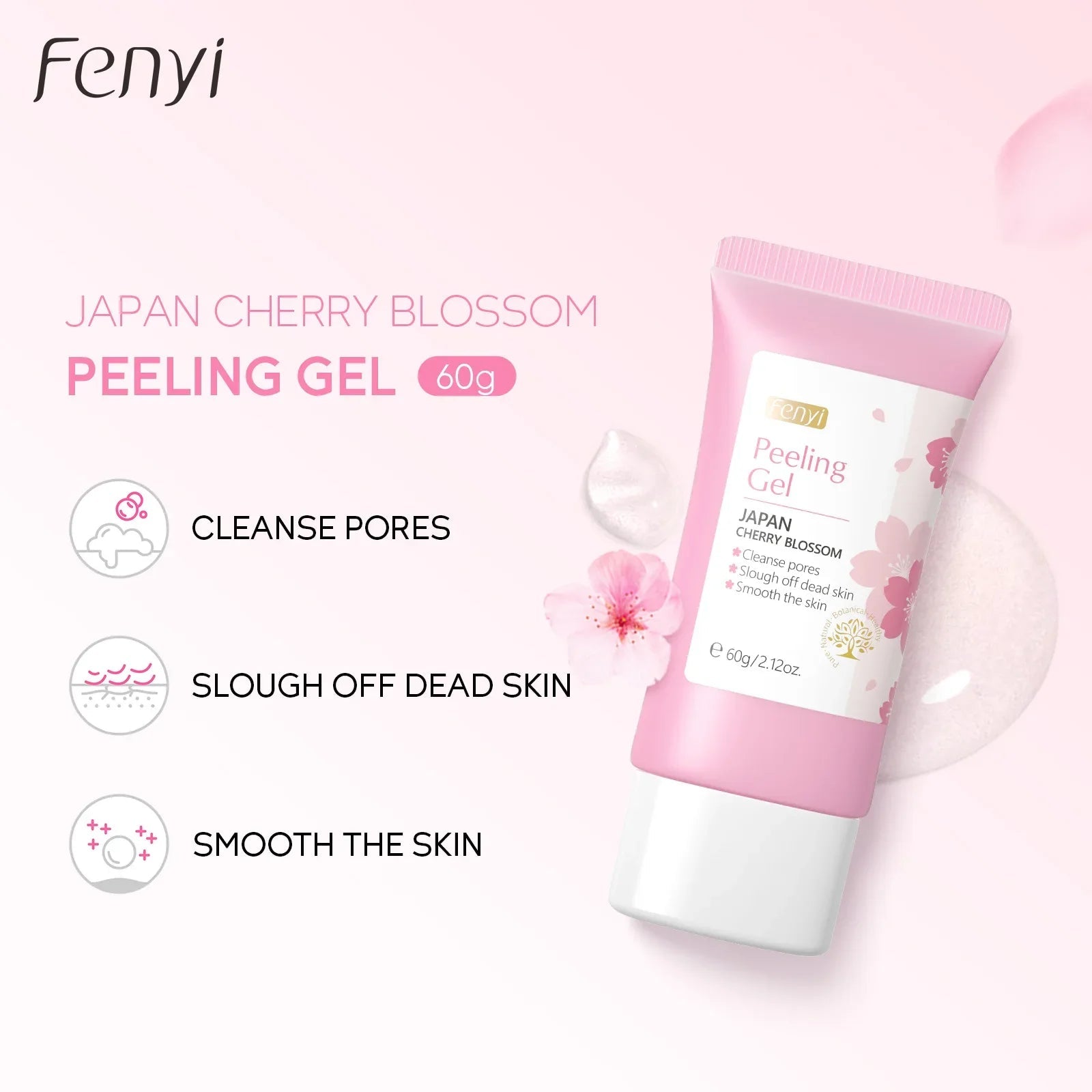 Sakura Face Deep Cleaning Exfoliating Gel Skin Care Whitening Moisturizer Repair Facial Scrub Skin Care 60g - Cozy & Co. Market
