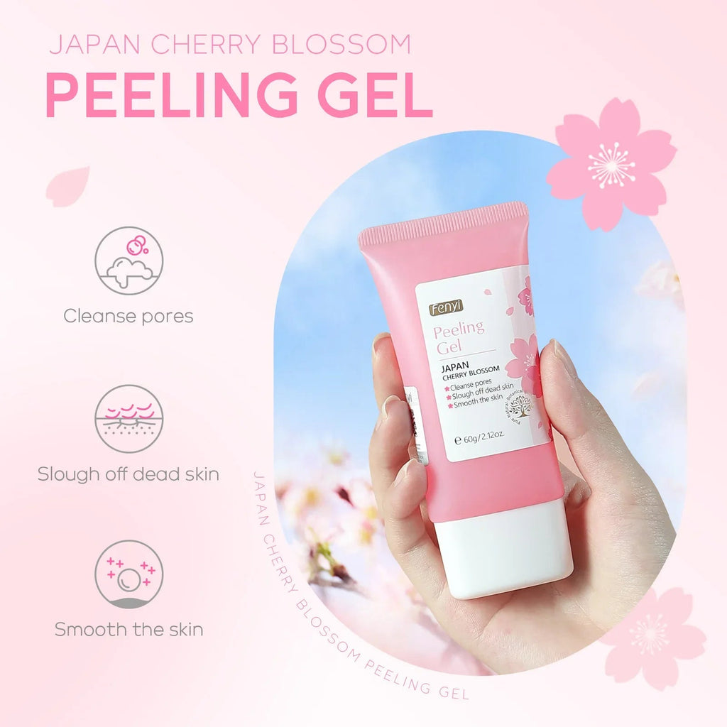 Sakura Face Deep Cleaning Exfoliating Gel Skin Care Whitening Moisturizer Repair Facial Scrub Skin Care 60g - Cozy & Co. Market