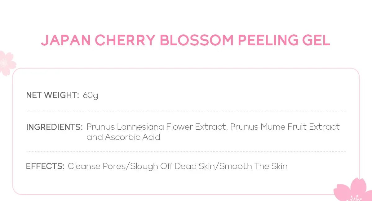 Sakura Face Deep Cleaning Exfoliating Gel Skin Care Whitening Moisturizer Repair Facial Scrub Skin Care 60g - Cozy & Co. Market