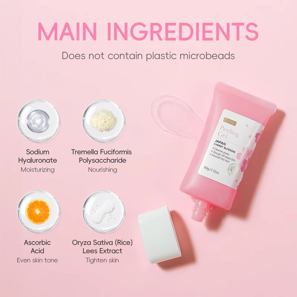 Sakura Face Deep Cleaning Exfoliating Gel Skin Care Whitening Moisturizer Repair Facial Scrub Skin Care 60g - Cozy & Co. Market