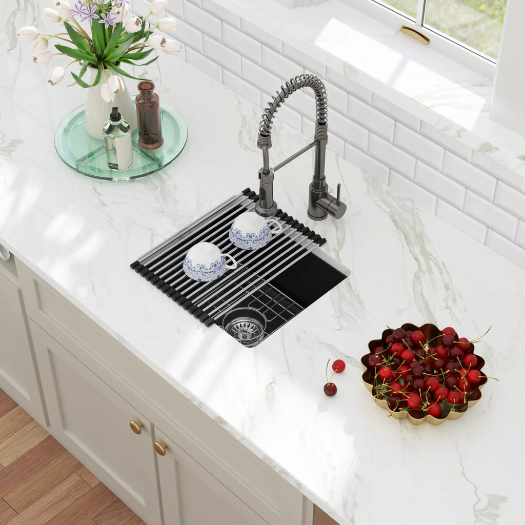 Sarlai Group Granite Kitchen Sink Undermount Bar Sink Quartz 15 Inches Granite Composite Kitchen Sink - Cozy & Co. Market