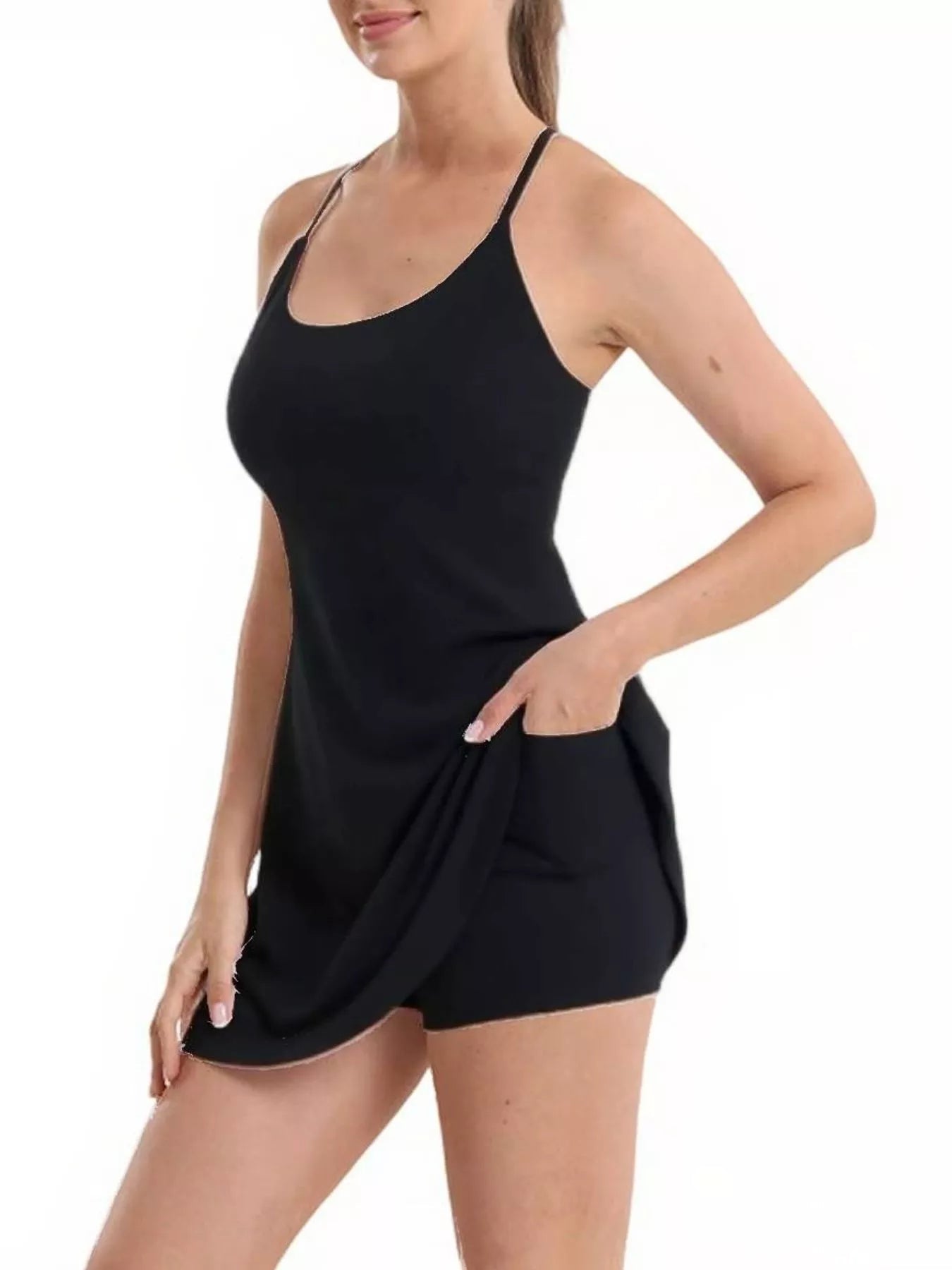Scoop Neck Cami and Shorts Active Set - Cozy & Co. Market