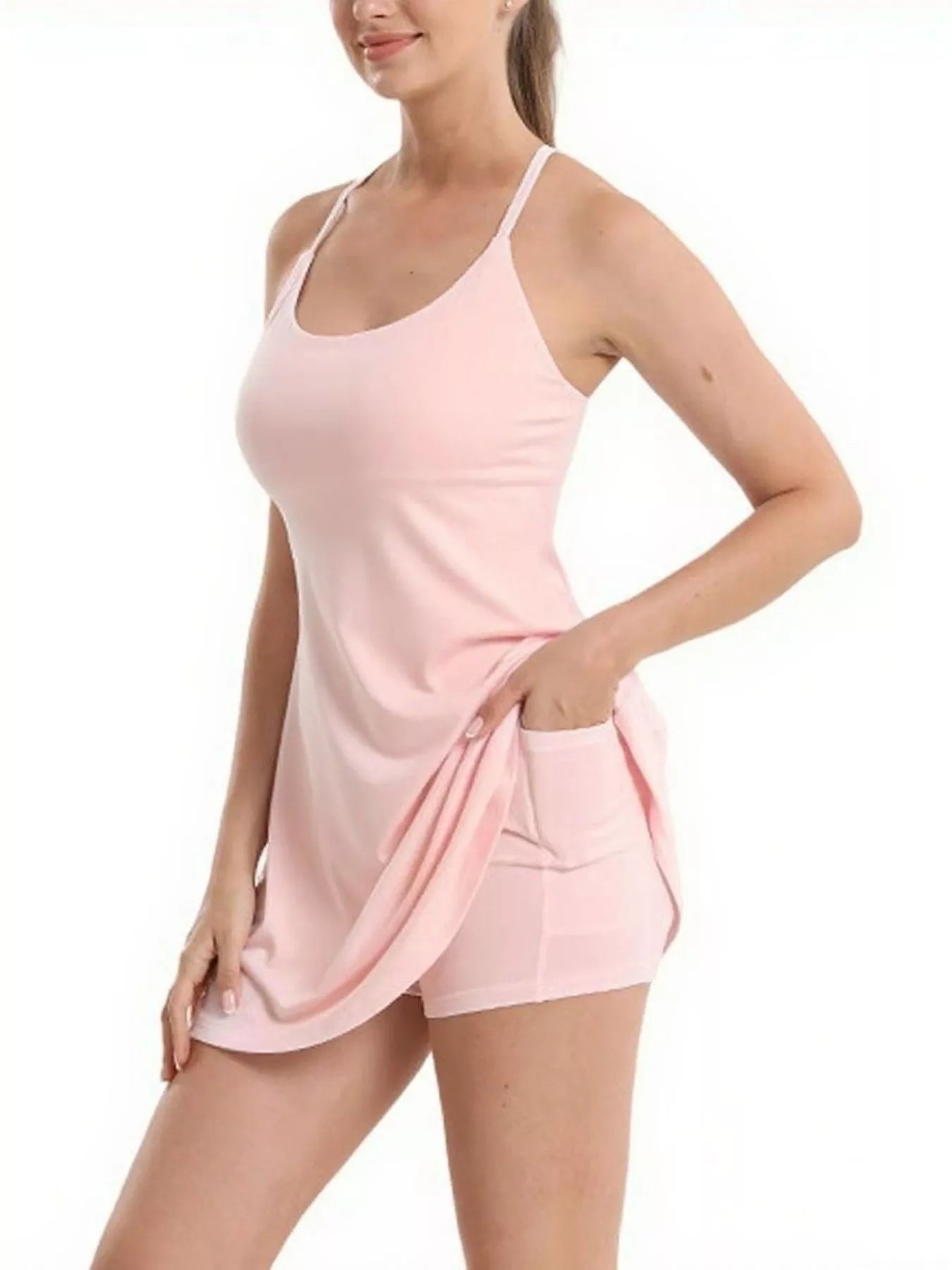 Scoop Neck Cami and Shorts Active Set - Cozy & Co. Market
