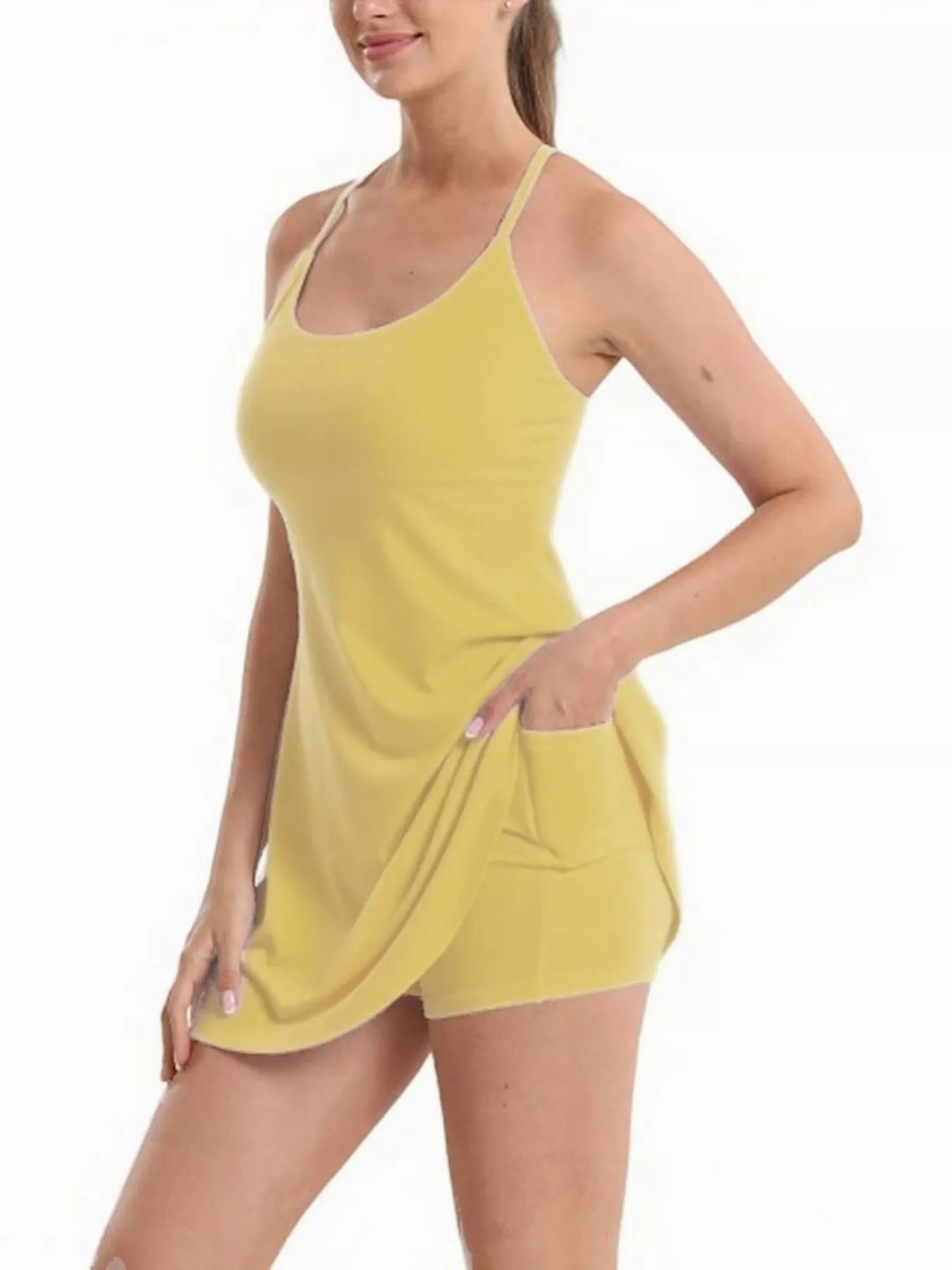 Scoop Neck Cami and Shorts Active Set - Cozy & Co. Market