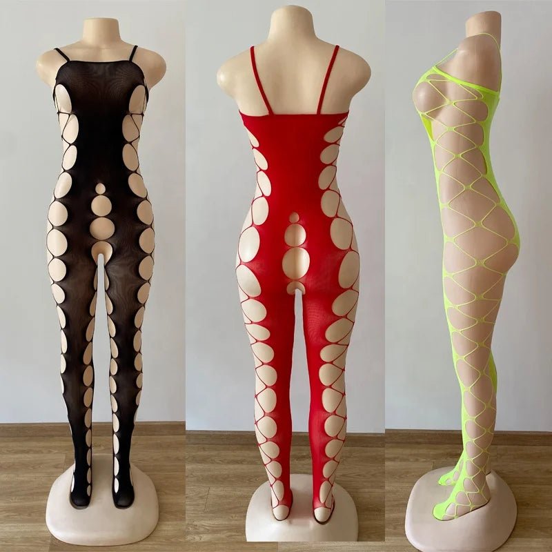 Sexy Lingerie Open Crotch Transparent Mesh Fish Net Full Body Stocking Crotchless Sexy Bodystocking - Cozy & Co. Market