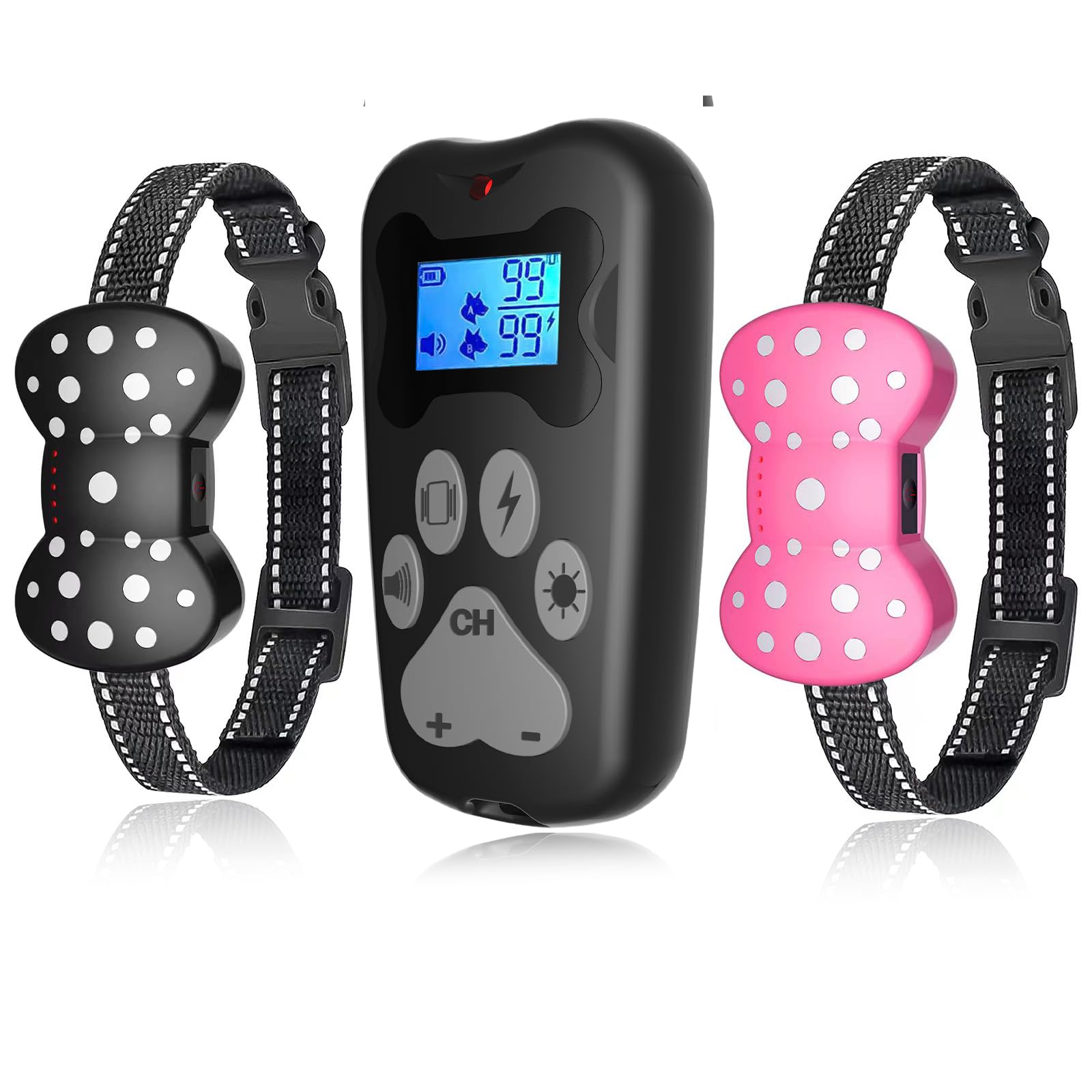 Shock Collar for 2 Dogs Rechargeable Electric Dog Training Collar 3000Ft Remote Range Dog Training Collar with Beep Vibration and Shock for Small Medium Large Dogs - Cozy & Co. Market