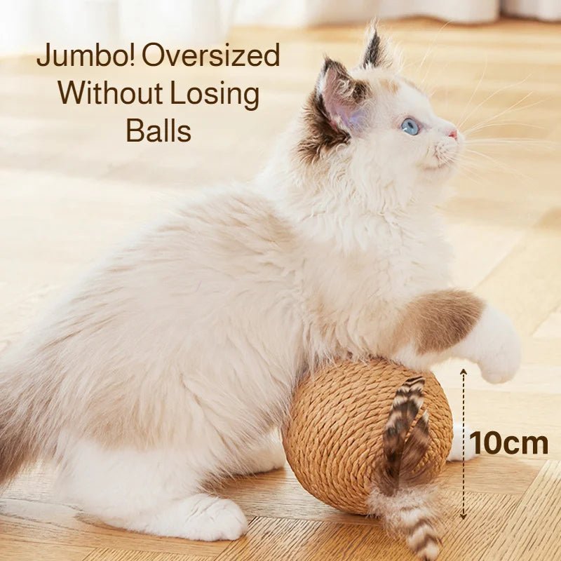 Sisal Cat Scratching Ball Toy — Teeth Cleaning & Anti-Bite - Cozy & Co. Market