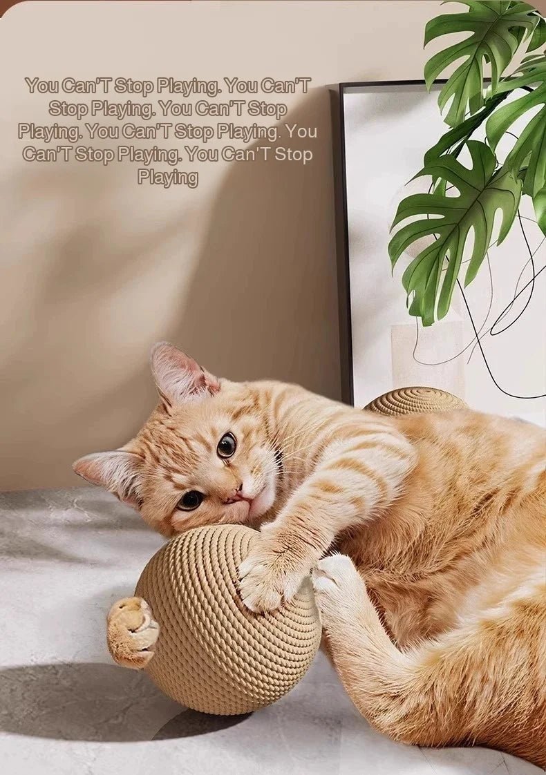 Sisal Cat Scratching Ball Toy — Teeth Cleaning & Anti-Bite - Cozy & Co. Market
