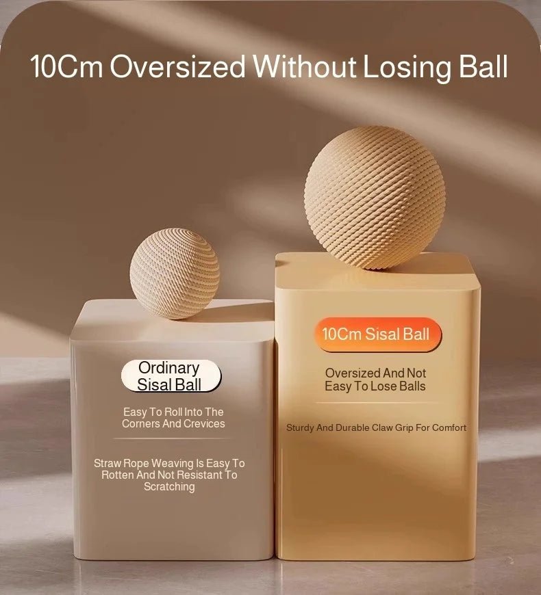 Sisal Cat Scratching Ball Toy — Teeth Cleaning & Anti-Bite - Cozy & Co. Market