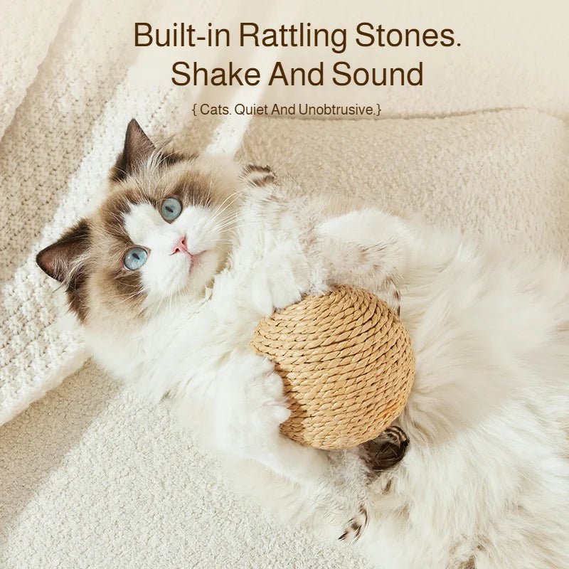Sisal Cat Scratching Ball Toy — Teeth Cleaning & Anti-Bite - Cozy & Co. Market
