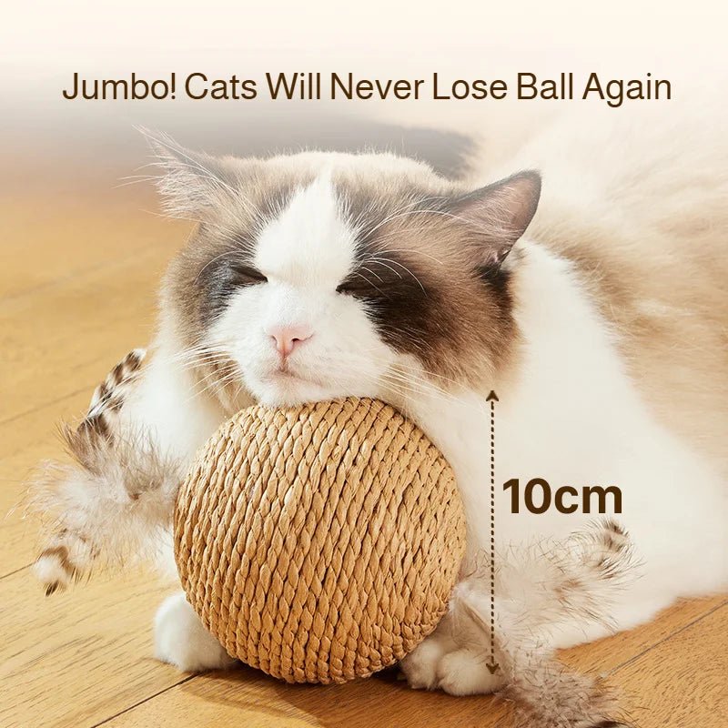 Sisal Cat Scratching Ball Toy — Teeth Cleaning & Anti-Bite - Cozy & Co. Market