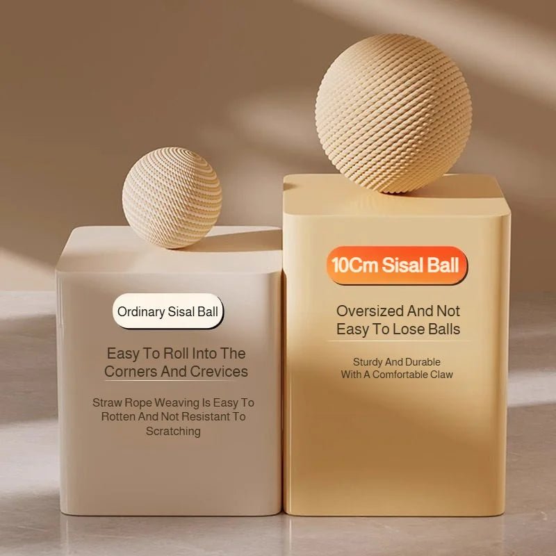 Sisal Cat Scratching Ball Toy — Teeth Cleaning & Anti-Bite - Cozy & Co. Market