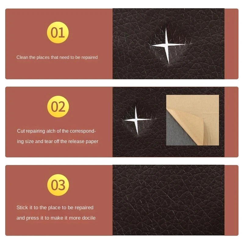 Sofa Car Seat Leather Repair Self-adhesive Patch Sticker DIY Cutting Multi-color Artificial Leather Repair Patch - Cozy & Co. Market