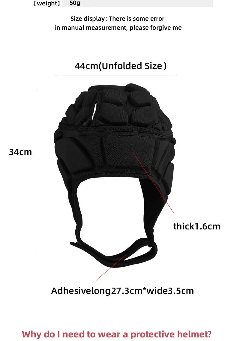 Soft Helmet Flag Football Rugby Helmet Scrum Cap Soft Shell Helmet Soccer Headgear for Youth Adults - Cozy & Co. Market