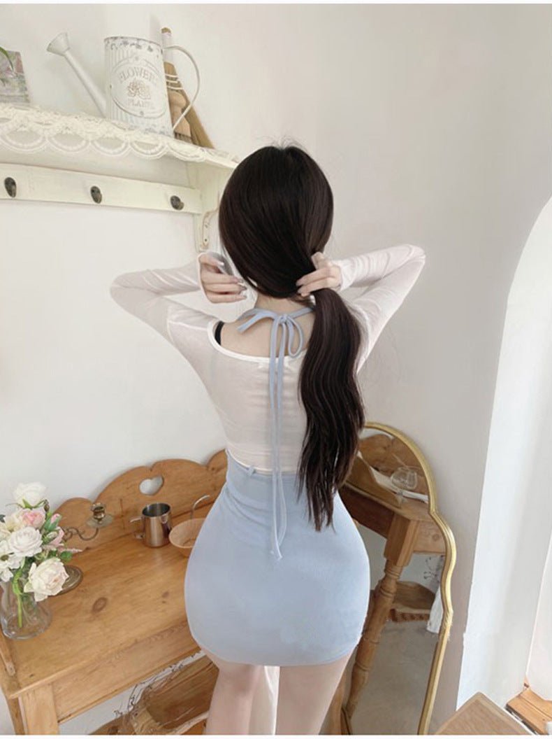 South Korea Dongdaemun New Shine Figure ~ Sexy Feminine Neck Bag Hip Outer Strap Skirt Korean Style - Cozy & Co. Market