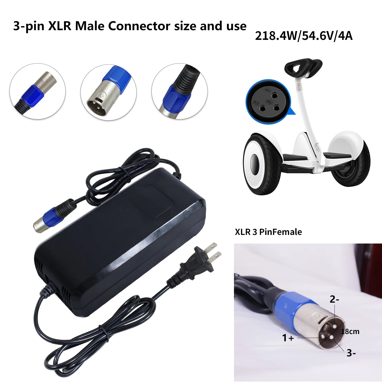 Spot Goods YZPOWER High Quality 54.6V 4A 13S Lithium Battery Charger for Electric Scooters with OTP OVP Protection First Choice - Cozy & Co. Market