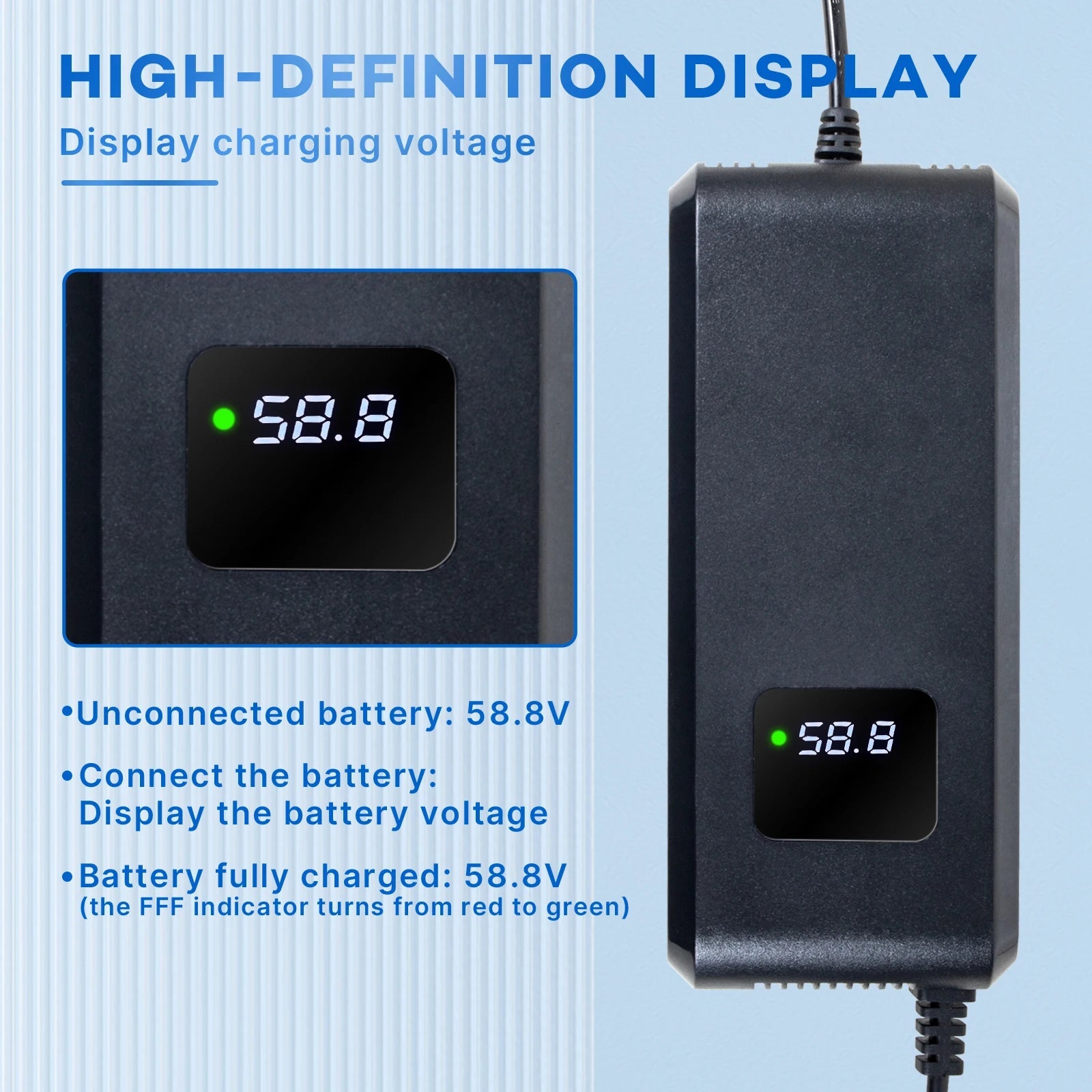Spot Goods YZPOWER High Quality 58.8V 4A 14S Lithium Battery Charger for Electric Scooters with OTP OVP Protection First Choice - Cozy & Co. Market