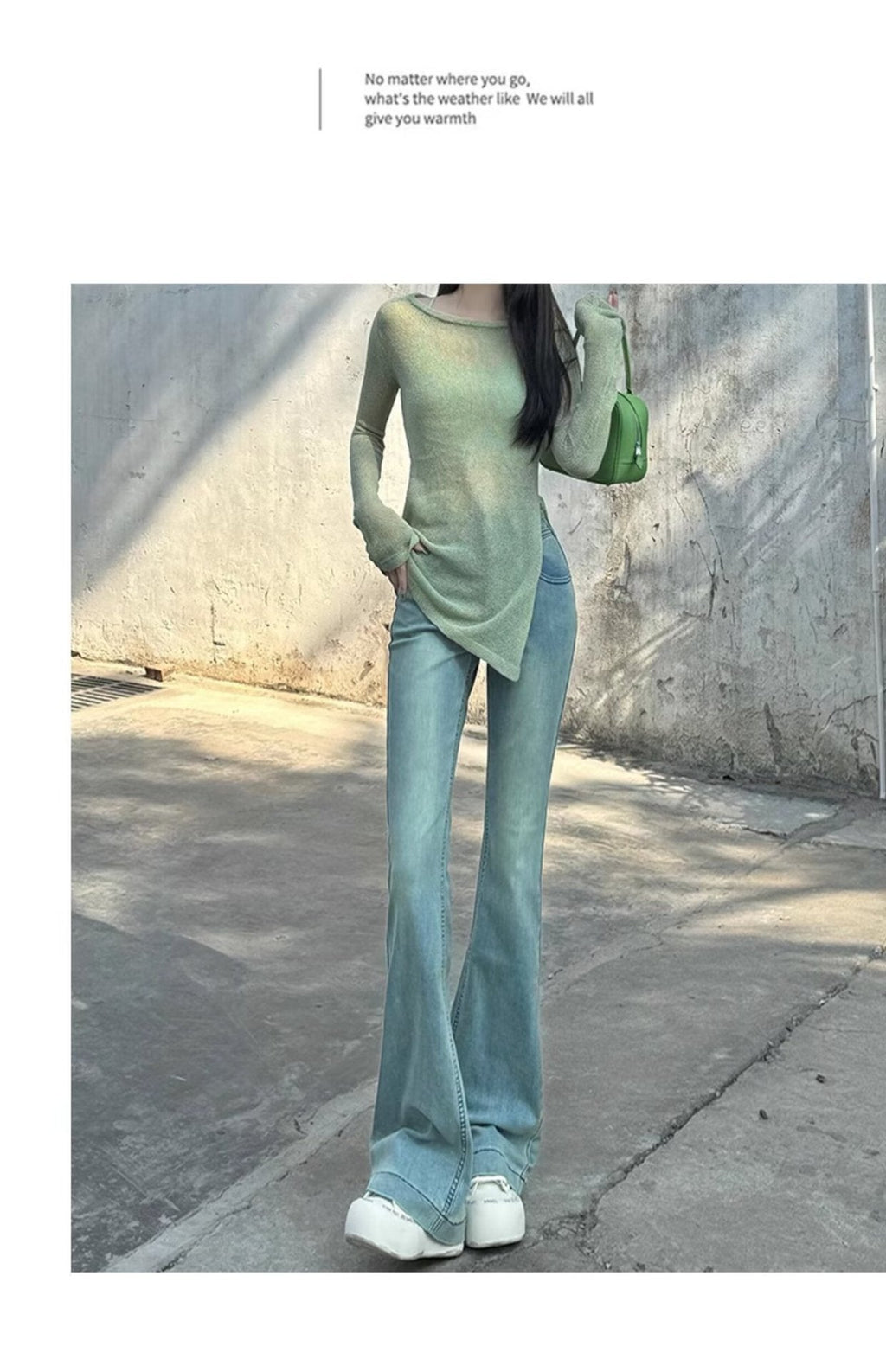 Spring New Slim Fit Flared Jeans for Women, Korean Style High-Waisted Retro Stretchy Wide-Leg Bell-Bottom Pants Ins - Cozy & Co. Market
