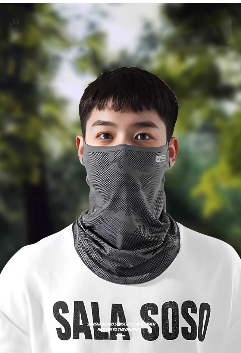 Summer Sunscreen Ice Silk Mask Neck Gaiter UV Protection Face Cover Sunscreen Face Mask Outdoor Cycling Sun Protection Masks - Cozy & Co. Market