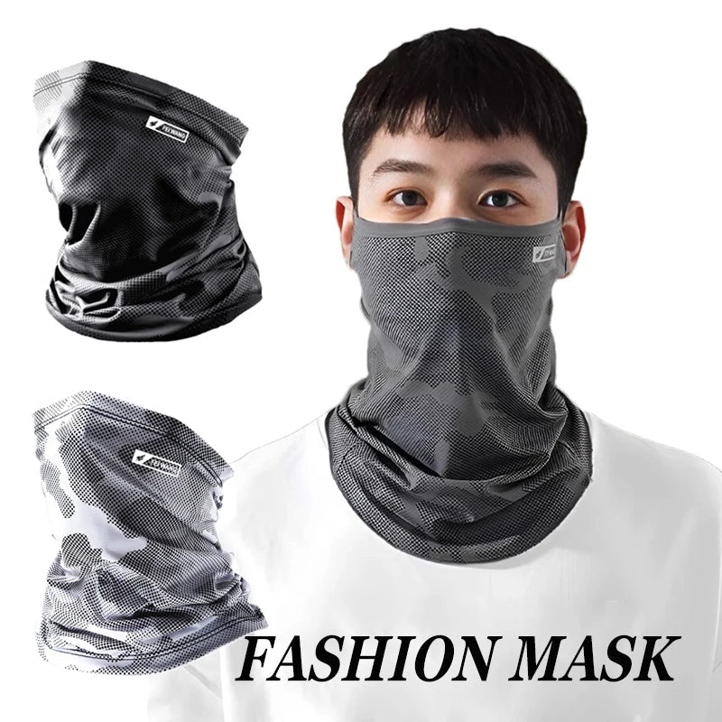 Summer Sunscreen Ice Silk Mask Neck Gaiter UV Protection Face Cover Sunscreen Face Mask Outdoor Cycling Sun Protection Masks - Cozy & Co. Market