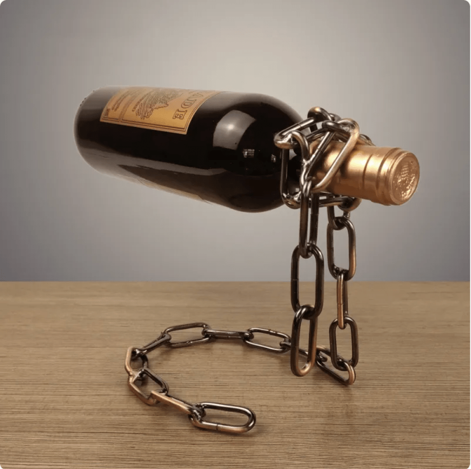Suspension Chain Wine Rack Metal Holder - Cozy & Co. Market