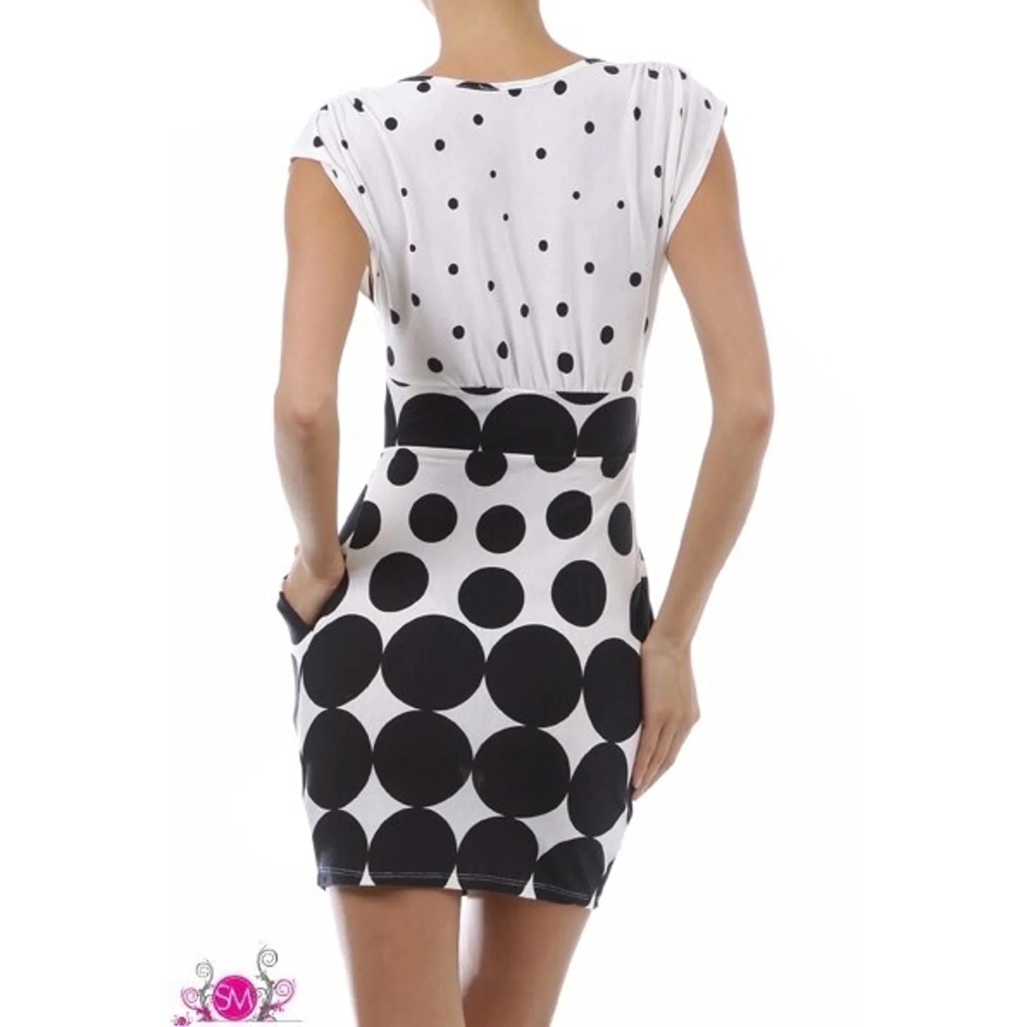 TD Circle Print Dress in Black and White - Cozy & Co. Market