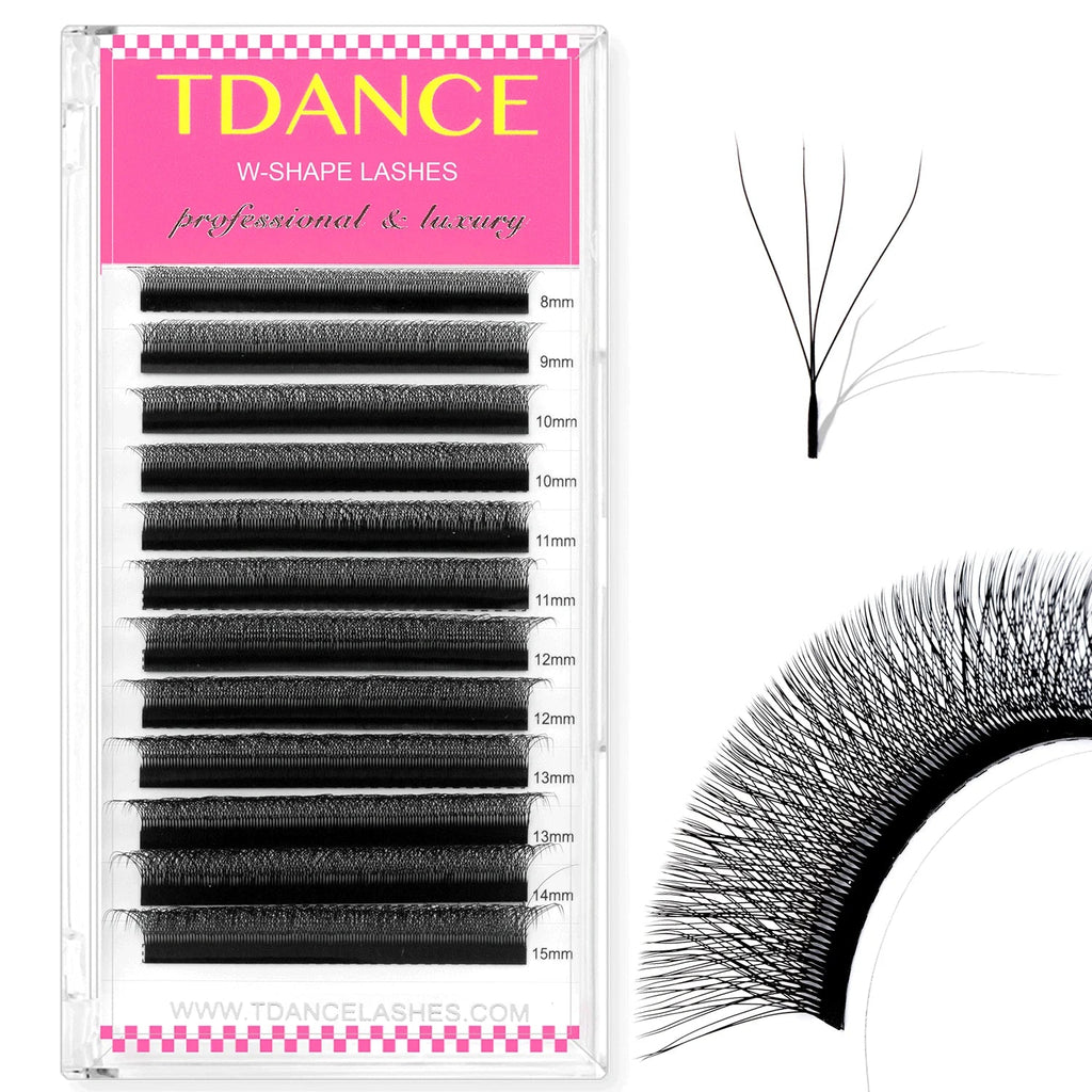 TDANCE 3D 4D 5D 6D Premade Fans Eyelash Extension W Style Faux Mink Natural Soft Bloom Lash Automatic Flowering Volume Eyelashes - Cozy & Co. Market