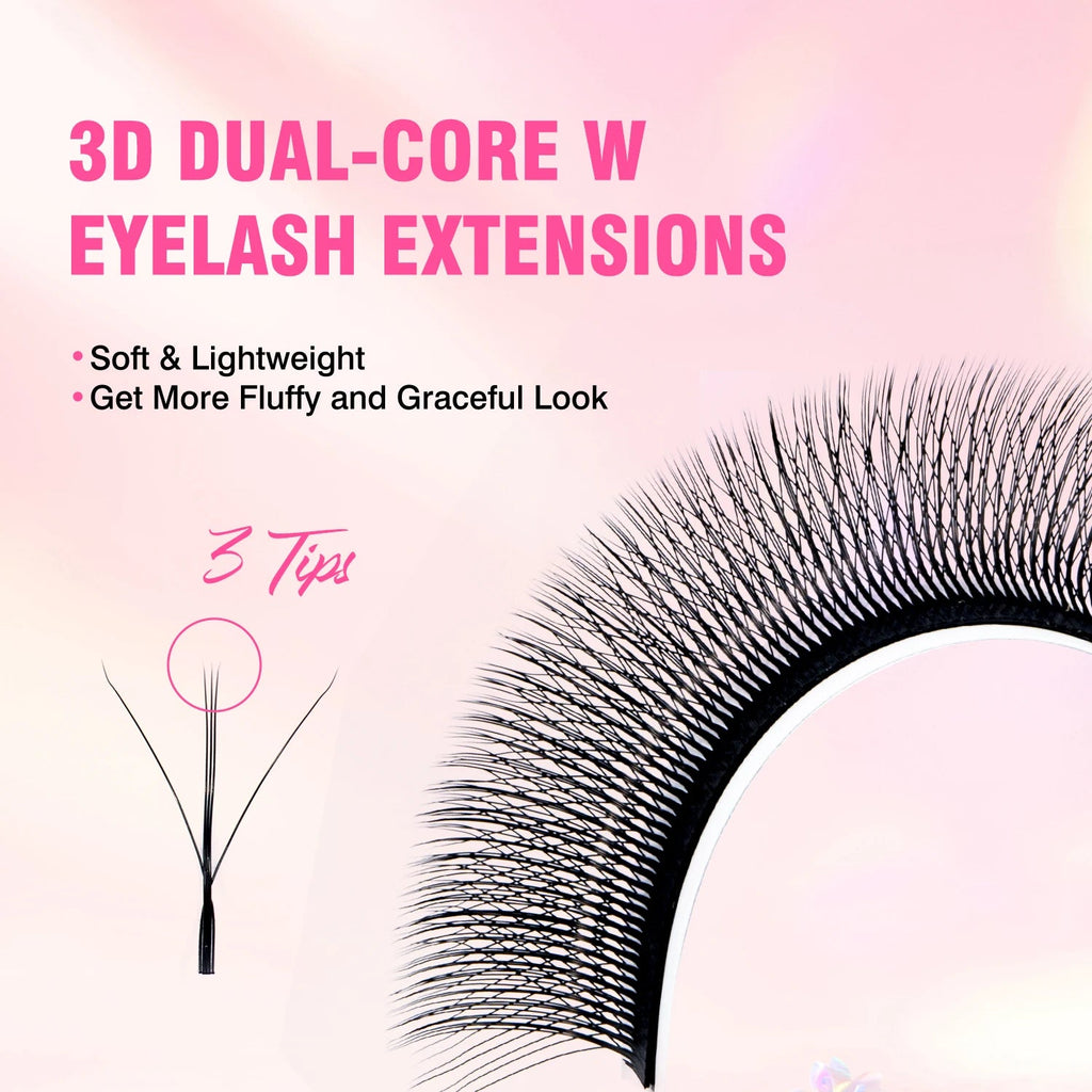 TDANCE 3D 4D 5D 6D Premade Fans Eyelash Extension W Style Faux Mink Natural Soft Bloom Lash Automatic Flowering Volume Eyelashes - Cozy & Co. Market