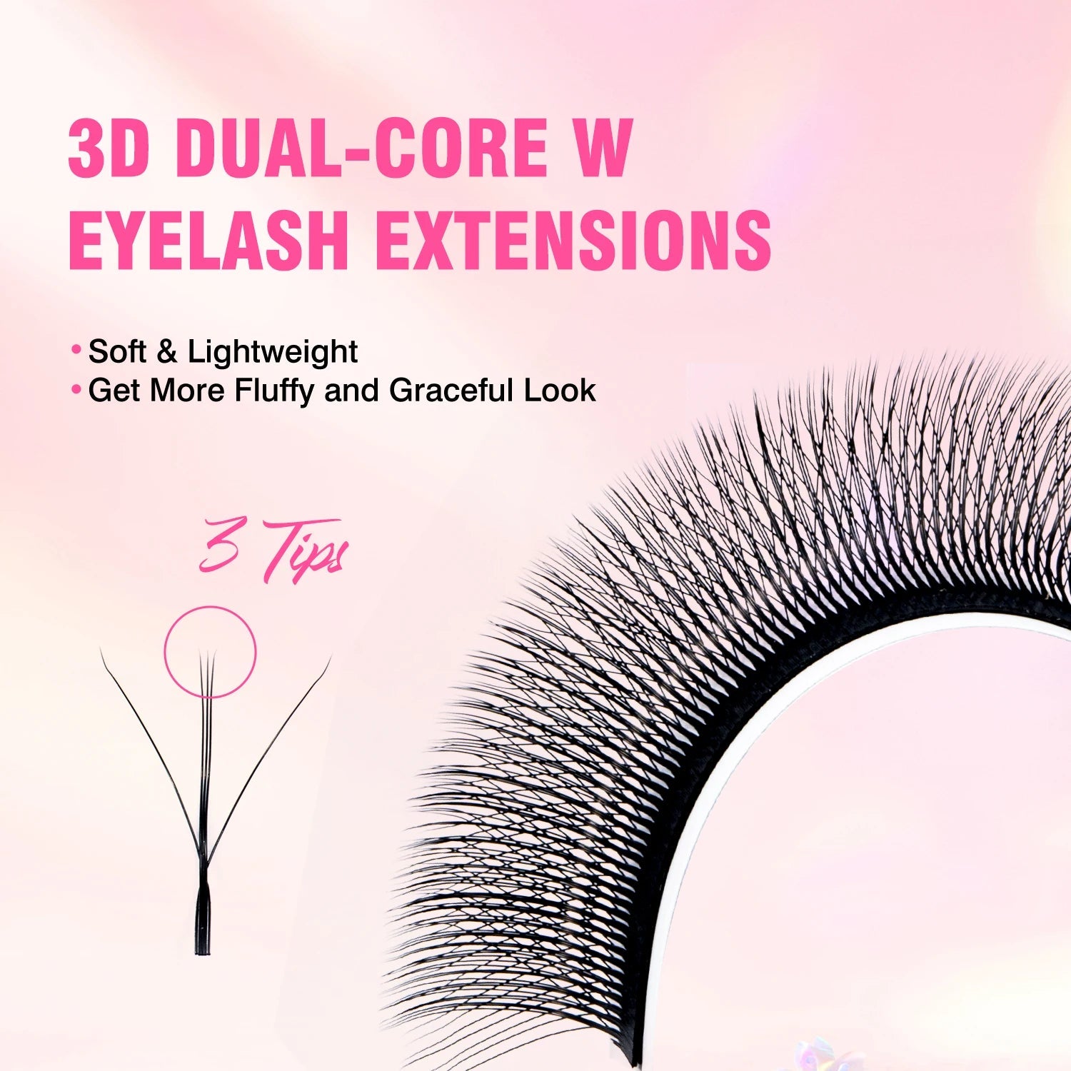 TDANCE 3D 4D 5D 6D Premade Fans Eyelash Extension W Style Faux Mink Natural Soft Bloom Lash Automatic Flowering Volume Eyelashes - Cozy & Co. Market