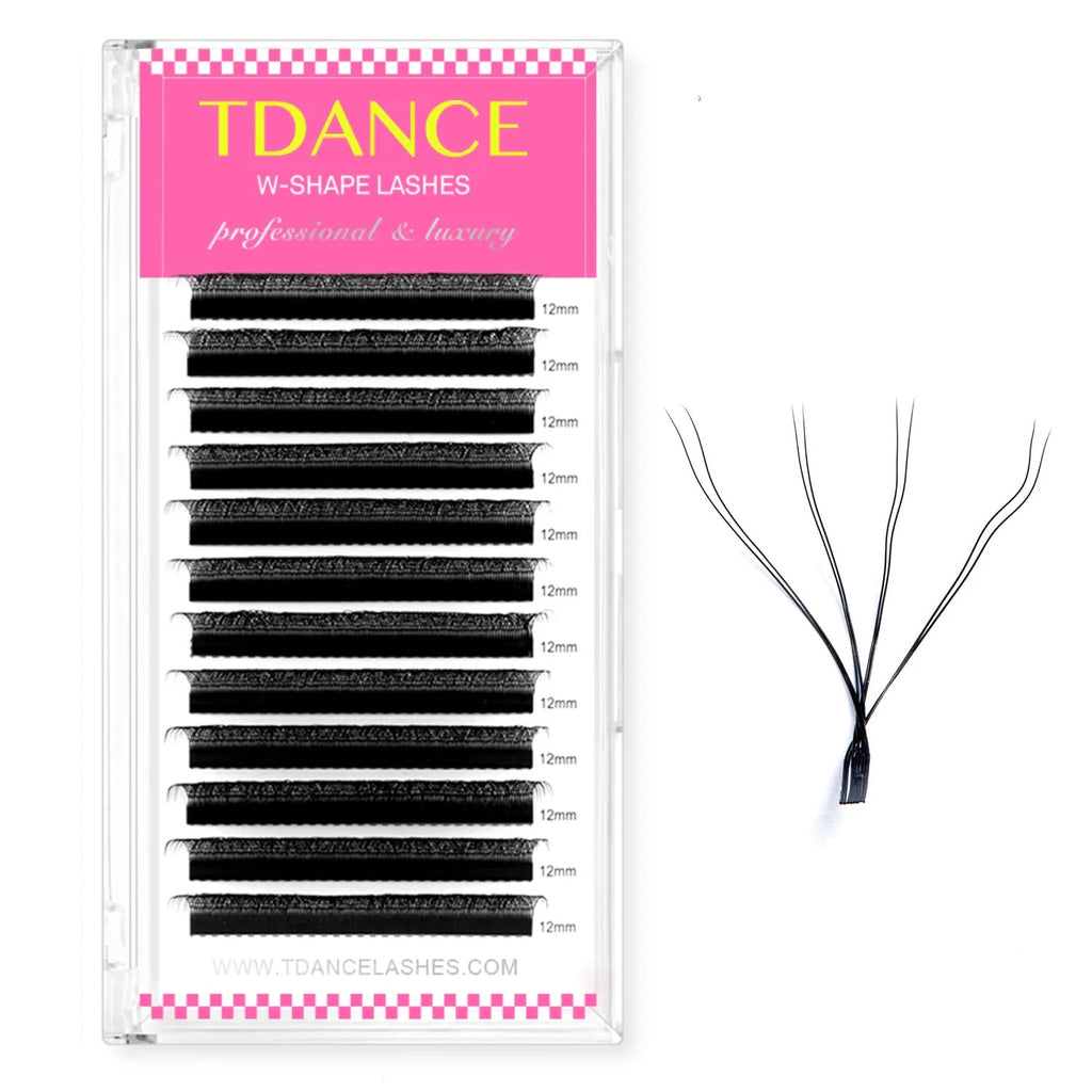 TDANCE 3D 4D 5D 6D Premade Fans Eyelash Extension W Style Faux Mink Natural Soft Bloom Lash Automatic Flowering Volume Eyelashes - Cozy & Co. Market