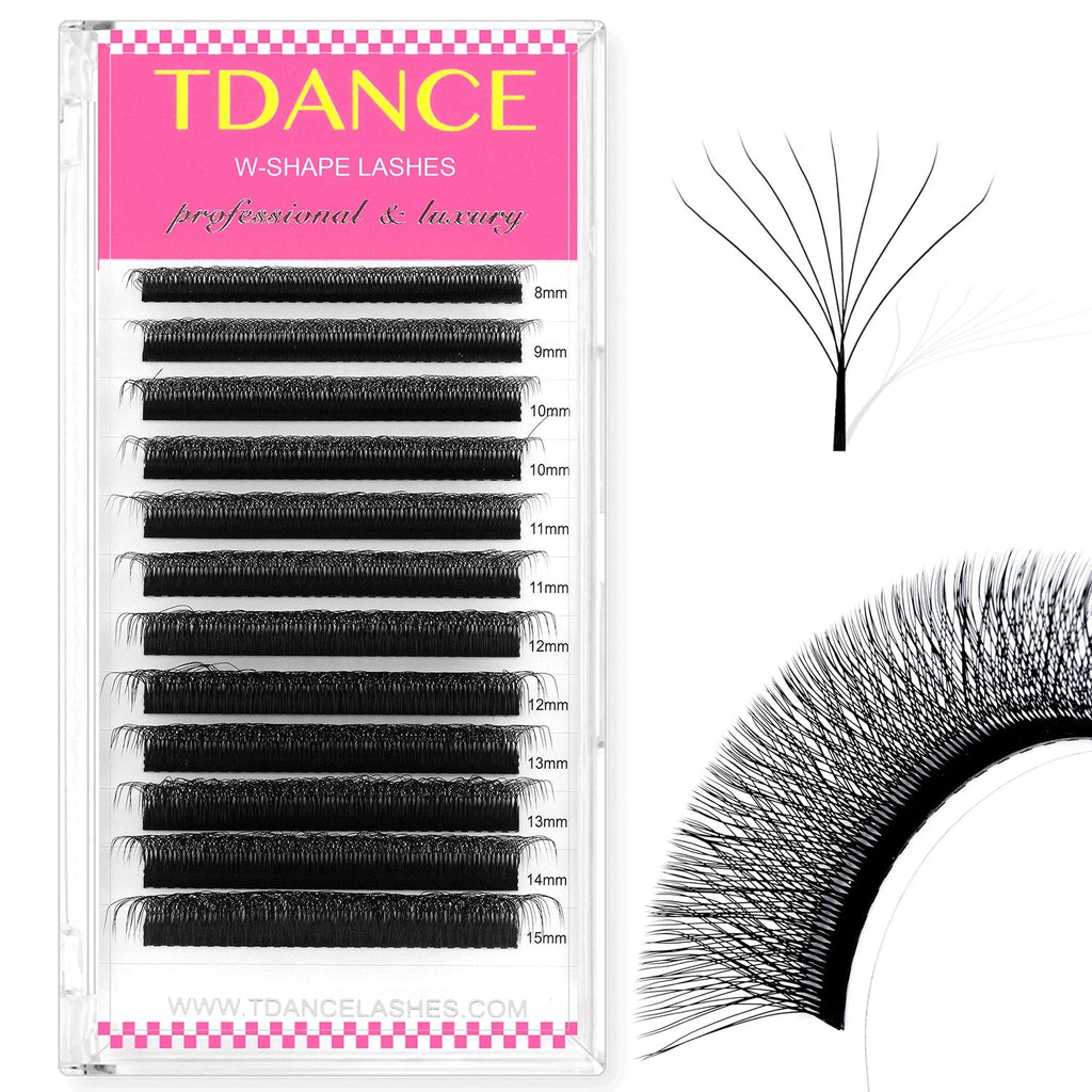 TDANCE 3D 4D 5D 6D Premade Fans Eyelash Extension W Style Faux Mink Natural Soft Bloom Lash Automatic Flowering Volume Eyelashes - Cozy & Co. Market
