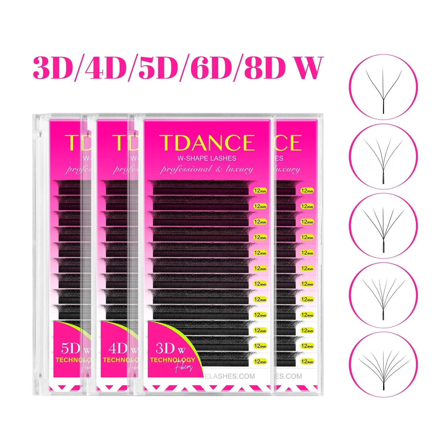 TDANCE 3D 4D 5D 6D Premade Fans Eyelash Extension W Style Faux Mink Natural Soft Bloom Lash Automatic Flowering Volume Eyelashes - Cozy & Co. Market