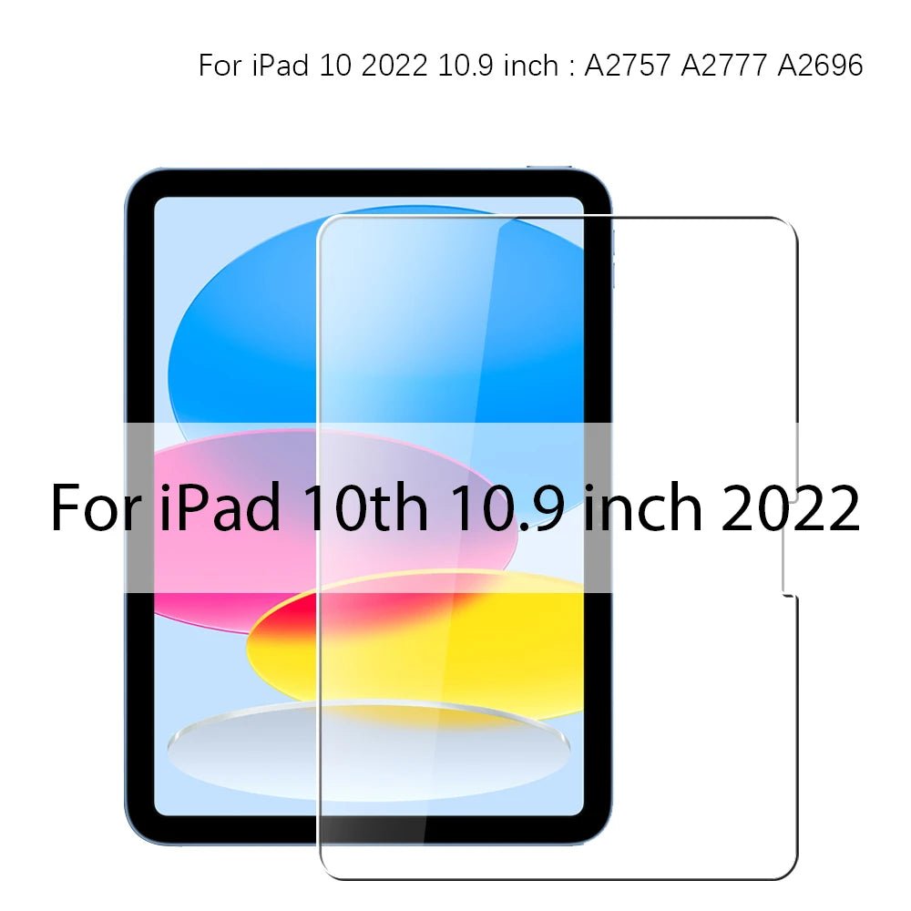 Tempered Glass For iPad 10th 9th Generation A16 Pro 12.9 11 13 2025 Screen Protector For ipad Air 4 5 Mini 6 7 7th 8th 10.2 Film - Cozy & Co. Market