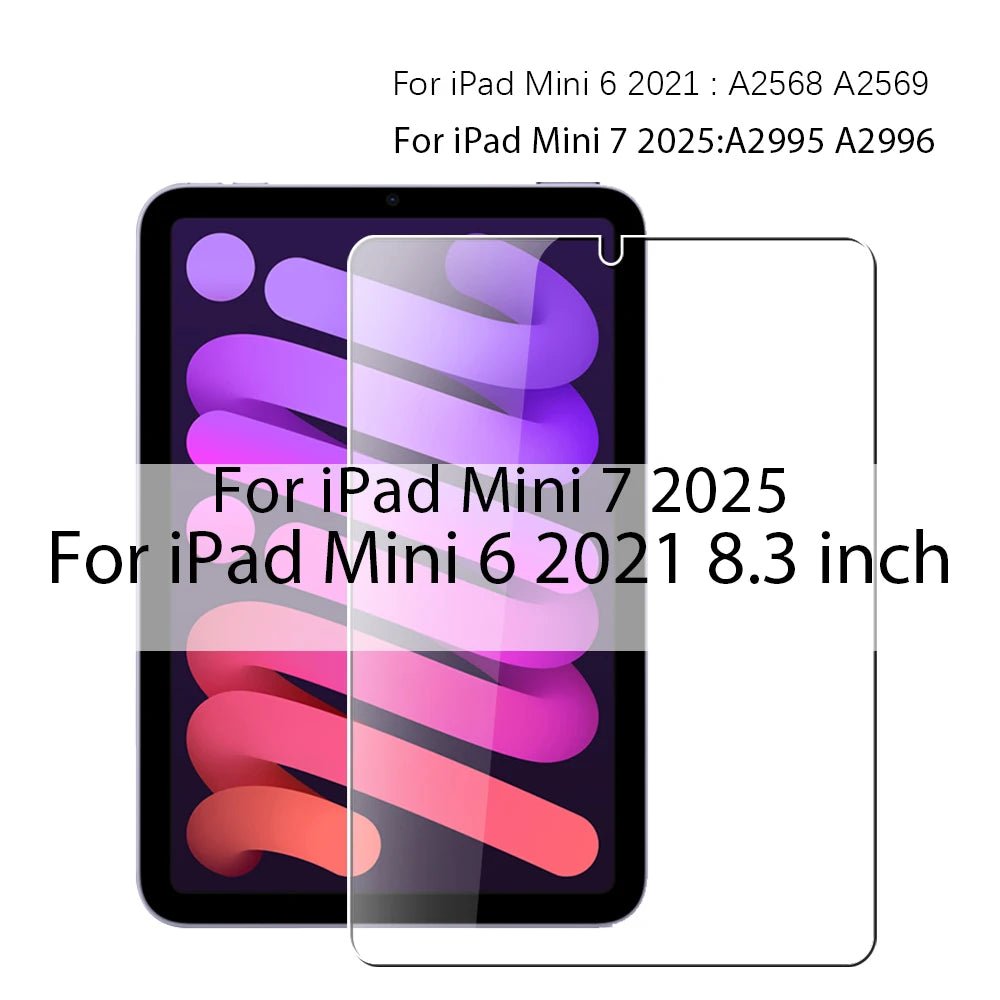 Tempered Glass For iPad 10th 9th Generation A16 Pro 12.9 11 13 2025 Screen Protector For ipad Air 4 5 Mini 6 7 7th 8th 10.2 Film - Cozy & Co. Market