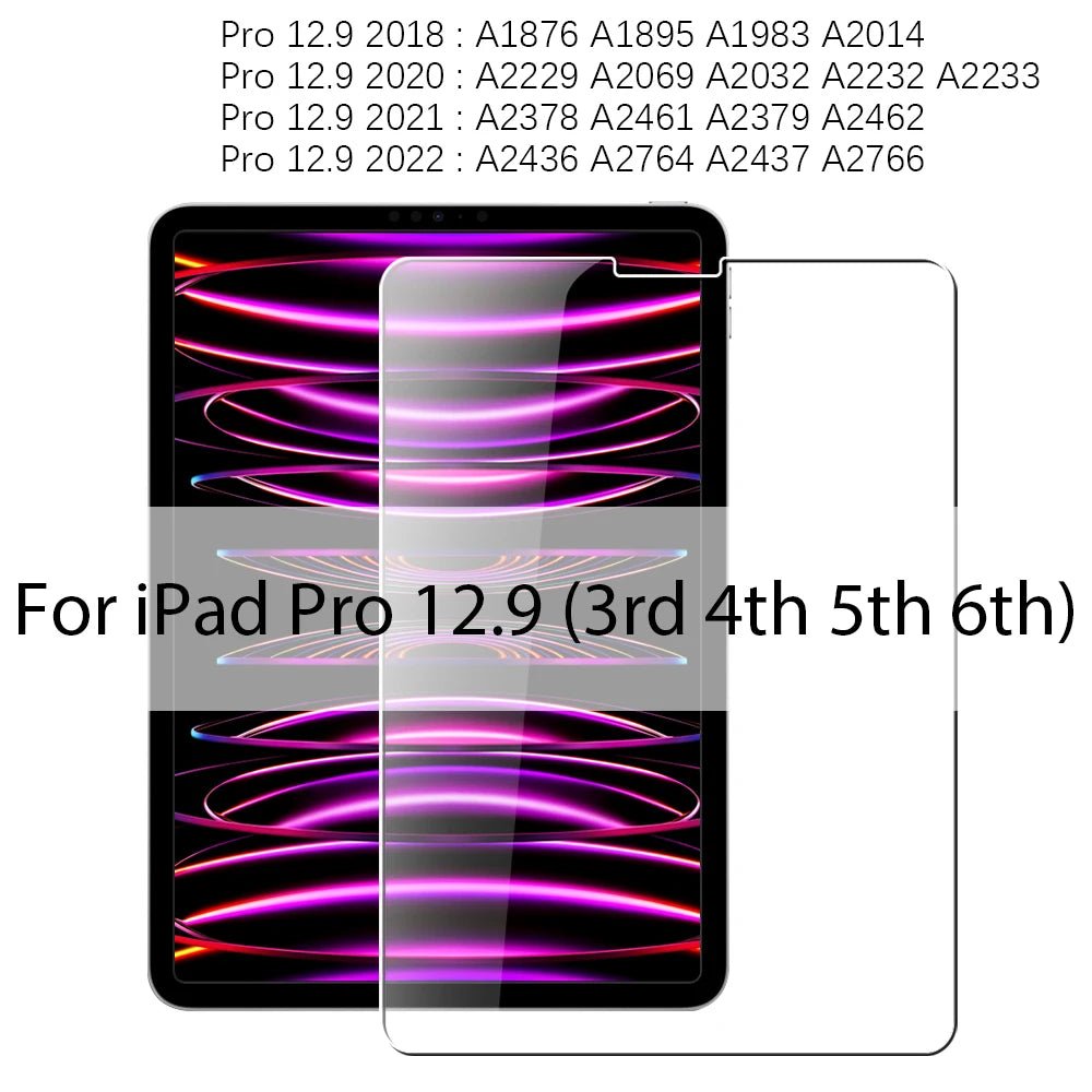 Tempered Glass For iPad 10th 9th Generation A16 Pro 12.9 11 13 2025 Screen Protector For ipad Air 4 5 Mini 6 7 7th 8th 10.2 Film - Cozy & Co. Market