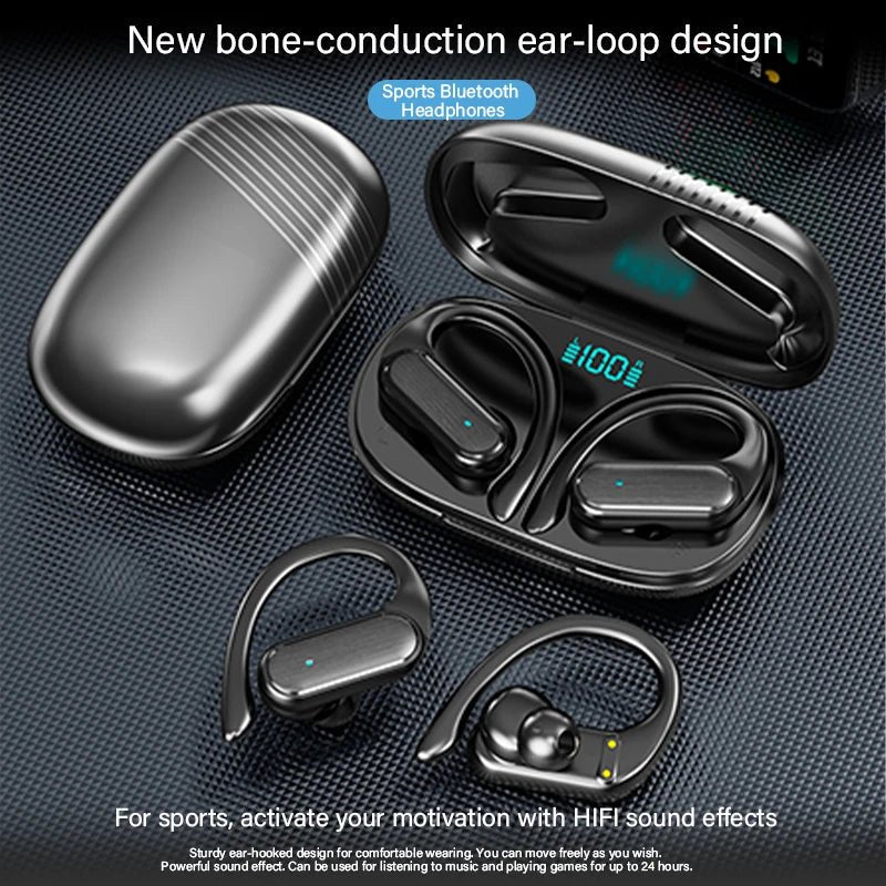 The A520 wireless BT headphones feature high-quality, high-definition sound, stereo earbuds, sweat-proof touch lights - Cozy & Co. Market