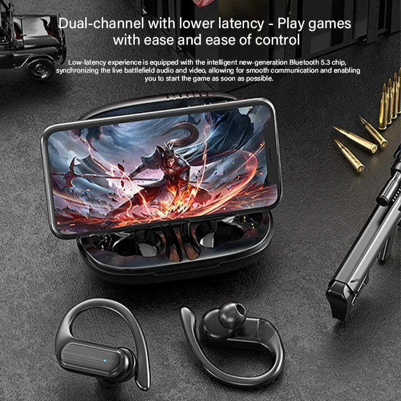 The A520 wireless BT headphones feature high-quality, high-definition sound, stereo earbuds, sweat-proof touch lights - Cozy & Co. Market