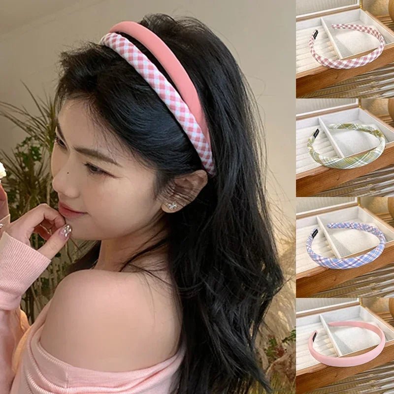 Thin Sponge Hairband 2024 Spring Summer Women's Girls Elegant Head Band Makeup Face Wash Hair Hoop Fashion Hair Accessories - Cozy & Co. Market