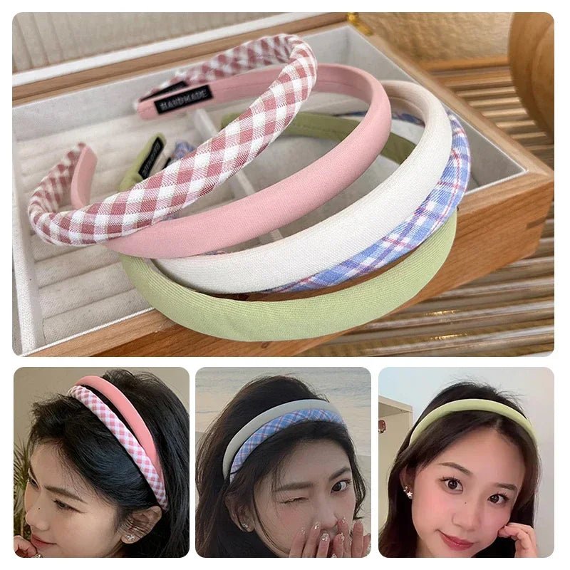 Thin Sponge Hairband 2024 Spring Summer Women's Girls Elegant Head Band Makeup Face Wash Hair Hoop Fashion Hair Accessories - Cozy & Co. Market
