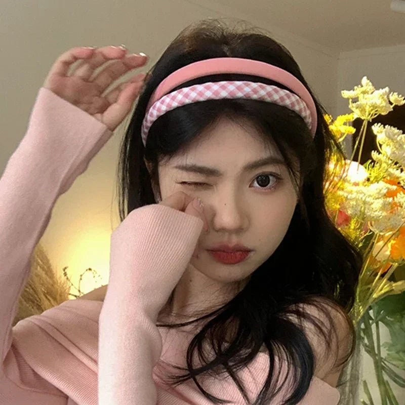 Thin Sponge Hairband 2024 Spring Summer Women's Girls Elegant Head Band Makeup Face Wash Hair Hoop Fashion Hair Accessories - Cozy & Co. Market