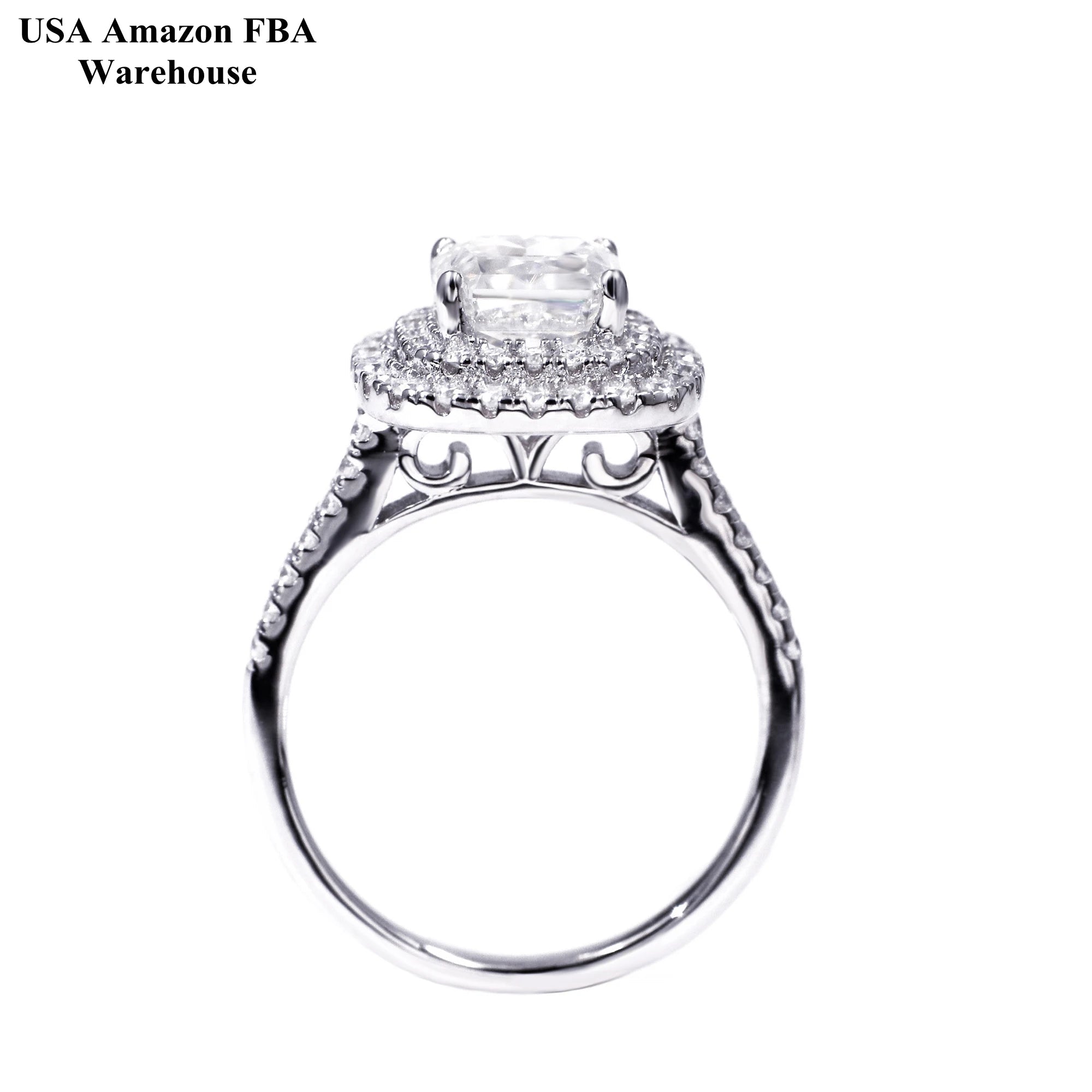 Tianyu Gems Handmade 925 Silver Jewelry Wholesale Radiant Cut Moissanite Diamond 18K Gold Plated Engagement Wedding Women Ring - Cozy & Co. Market